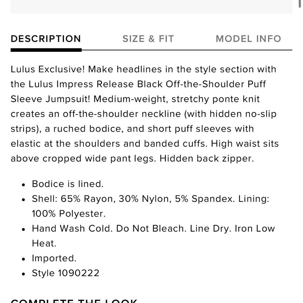 Lulus Impress Release Black Off Shoulder Puff Sleeve Jumpsuit - Picture 3 of 8